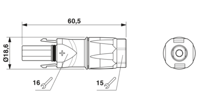 光伏连接器-PV-C3F-S 2,5-6 (+)