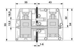 HDFK 50 - Panel feed-through terminal block - 0708739 | Phoenix Contact