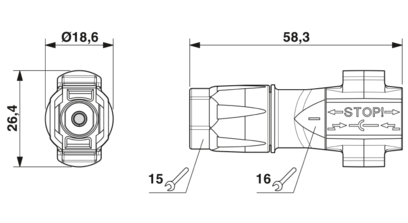 光伏连接器-PV-C3M-S 2,5-6 (-)