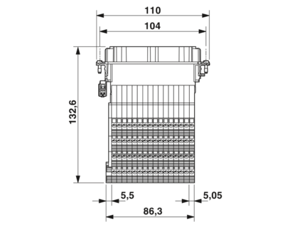 端子式连接器-HC-D 64-A-UT-PER-F