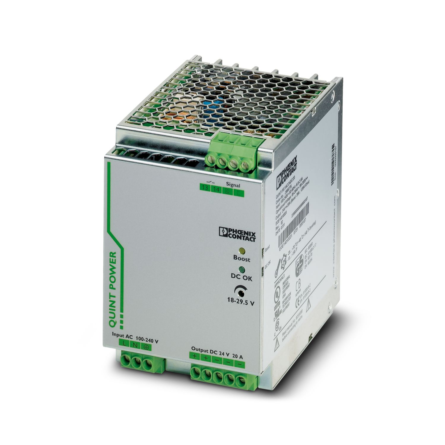 QUINT-PS/1AC/24DC/20 - 電源 - 2866776 | Phoenix Contact QUINT-PS/1AC/24DC/20 - 電源 - 2866776 | Phoenix Contact