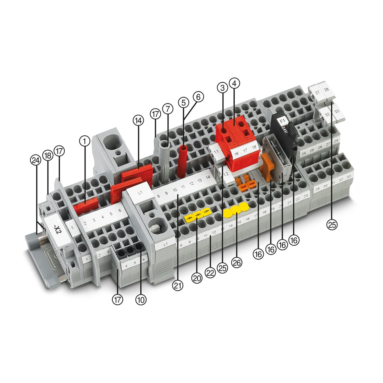 ST 2,5-PE - Spring-cage protective conductor terminal block