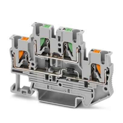 PTTB 2,5-2DIO/O-UL/UR-UL/U-OG/O-GN - Bauelementreihenklemme