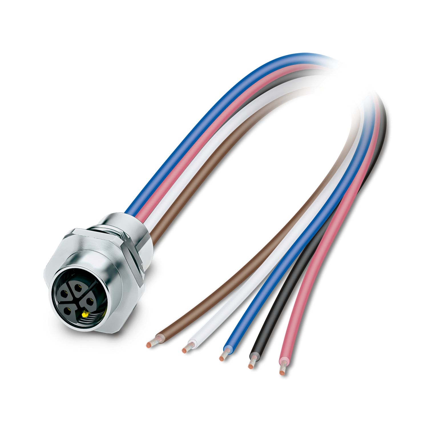 SACC-E-M12FSL-4FE-M16XL/0,2 - Device connector front SACC-E-M12FSL-4FE-M16XL/0,2 - Device connector front