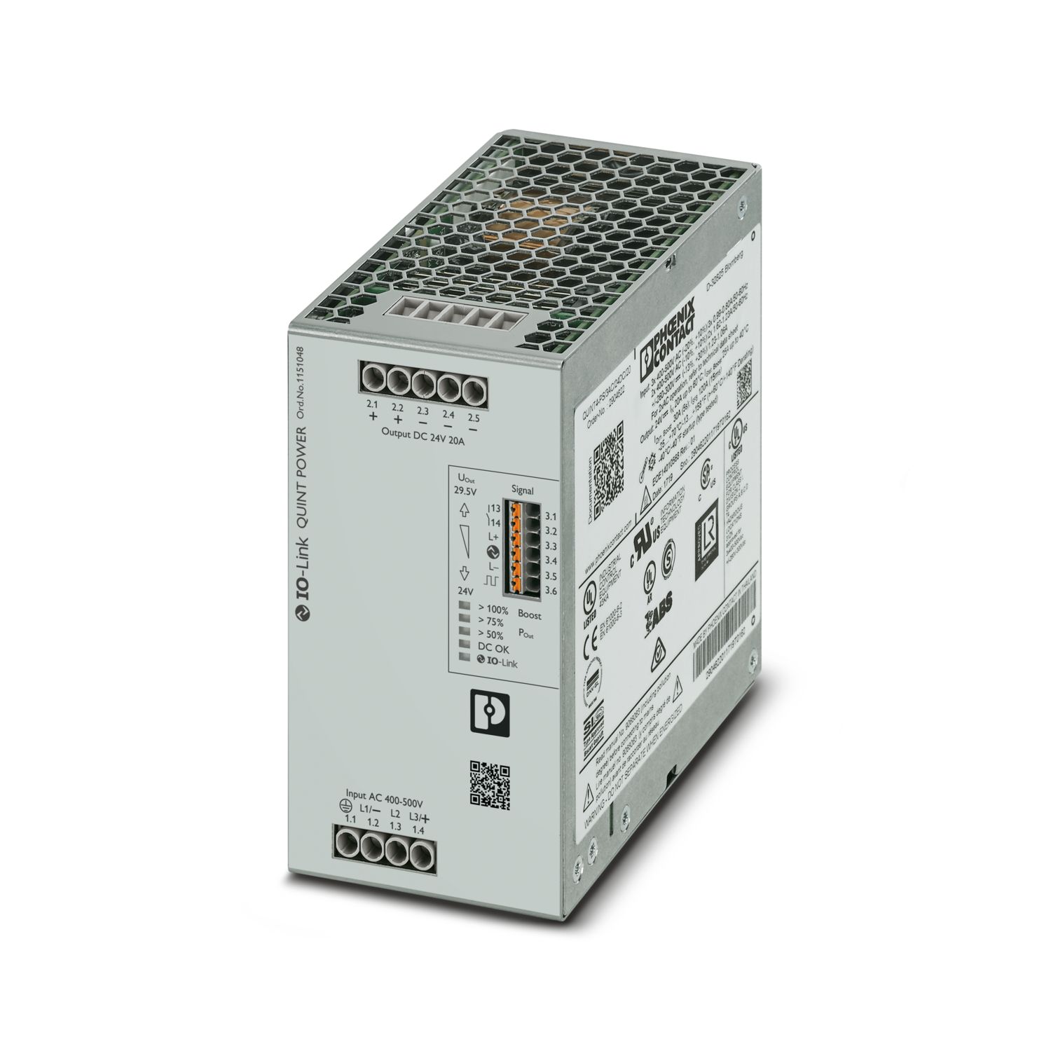 QUINT4-PS/3AC/24DC/20/IOL - Power supply - 1151048 | Phoenix QUINT4-PS/3AC/24DC/20/IOL - Power supply - 1151048 | Phoenix