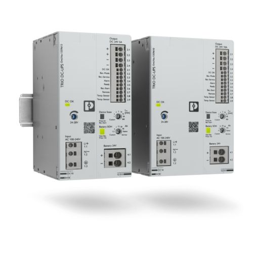 Trio UPS op DIN-rail