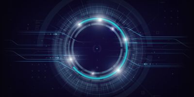 futuristisk digital sort hull