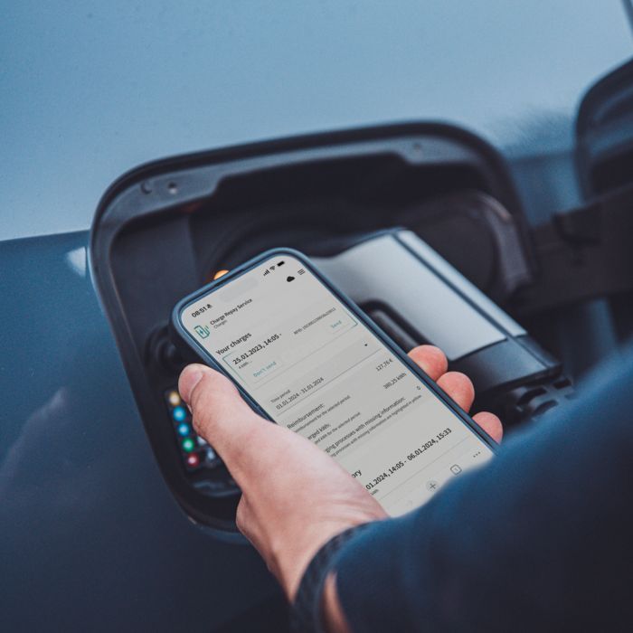 Charge Repay Service on a smartphone
