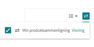 Produktsammenligning visning