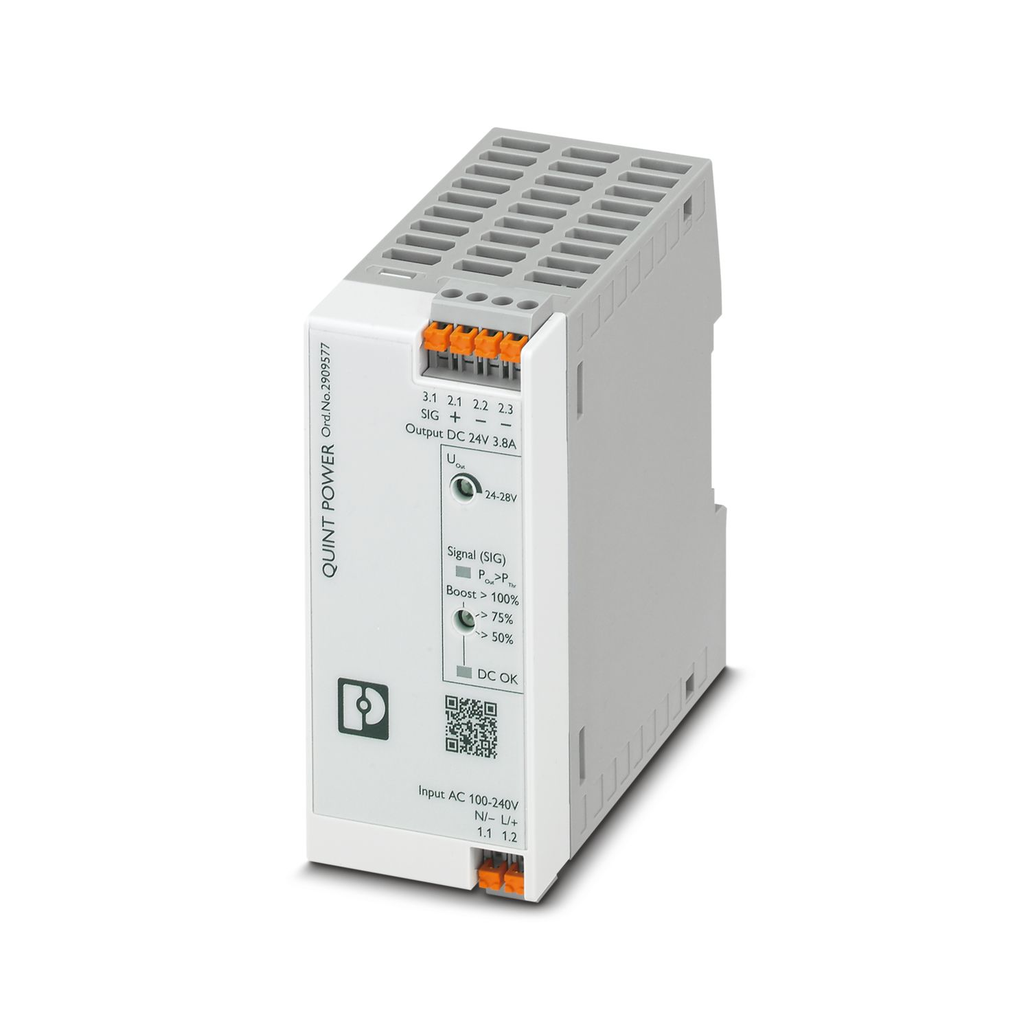 QUINT4-PS/1AC/24DC/3.8/PT - Power supply unit - 2909577 QUINT4-PS/1AC/24DC/3.8/PT - Power supply unit - 2909577