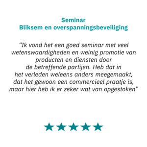 Review Seminar Bliksem en overspanningsbeveiliging