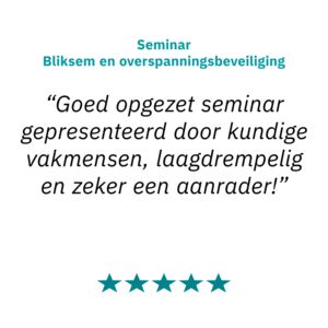 Review Seminar Bliksem en overspanningsbeveiliging