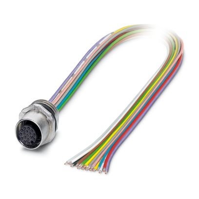 SACC-E-M12FS-17CON-M16/0,5 VAX - Device connector front mounting (1238717)