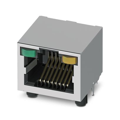 CUC-SP-J1ST-A/R4LT-THR-LED - RJ45 PCB connector (1337243)