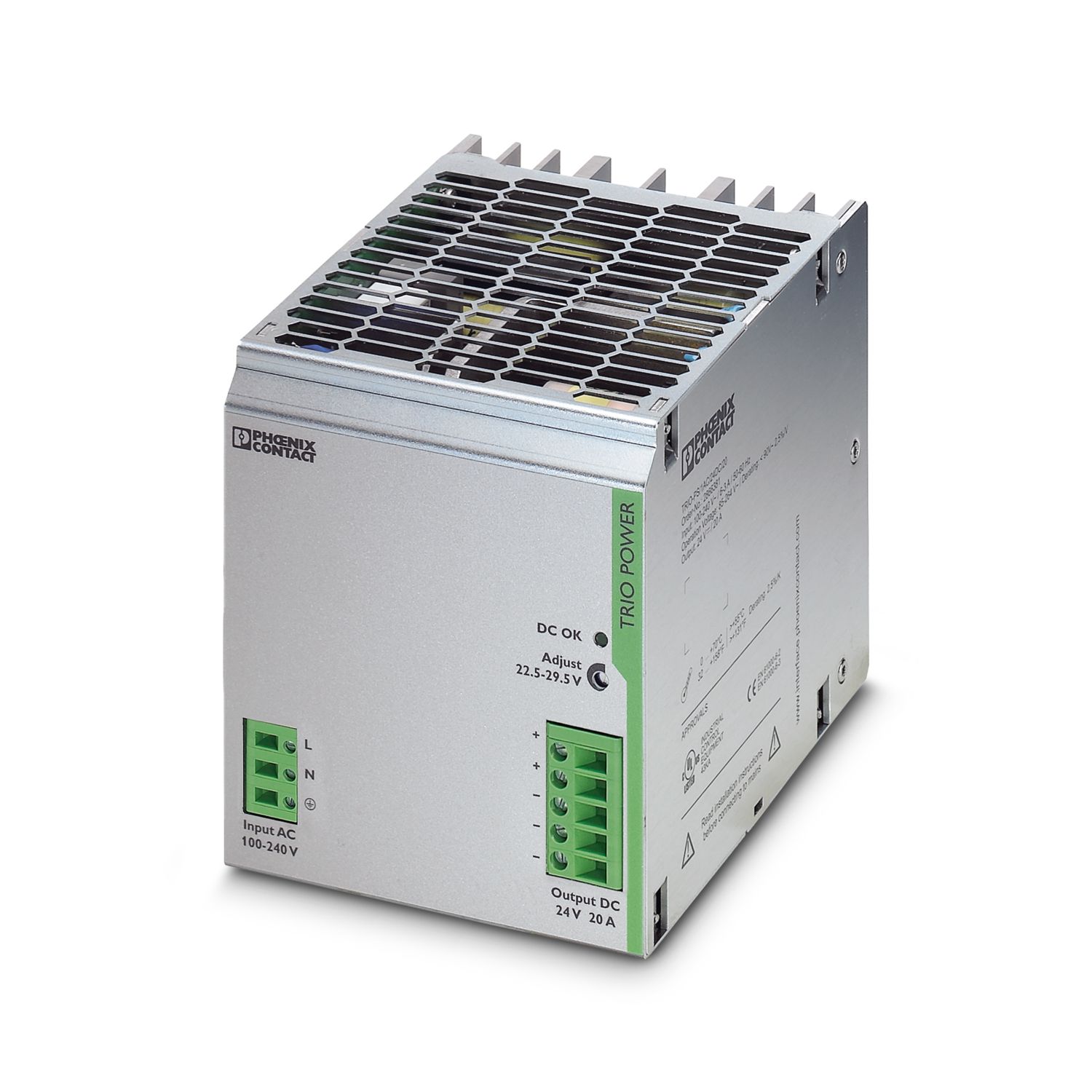 TRIO-PS/1AC/24DC/20 - 電源 - 2866381 | Phoenix Contact TRIO-PS/1AC/24DC/20 - 電源 - 2866381 | Phoenix Contact