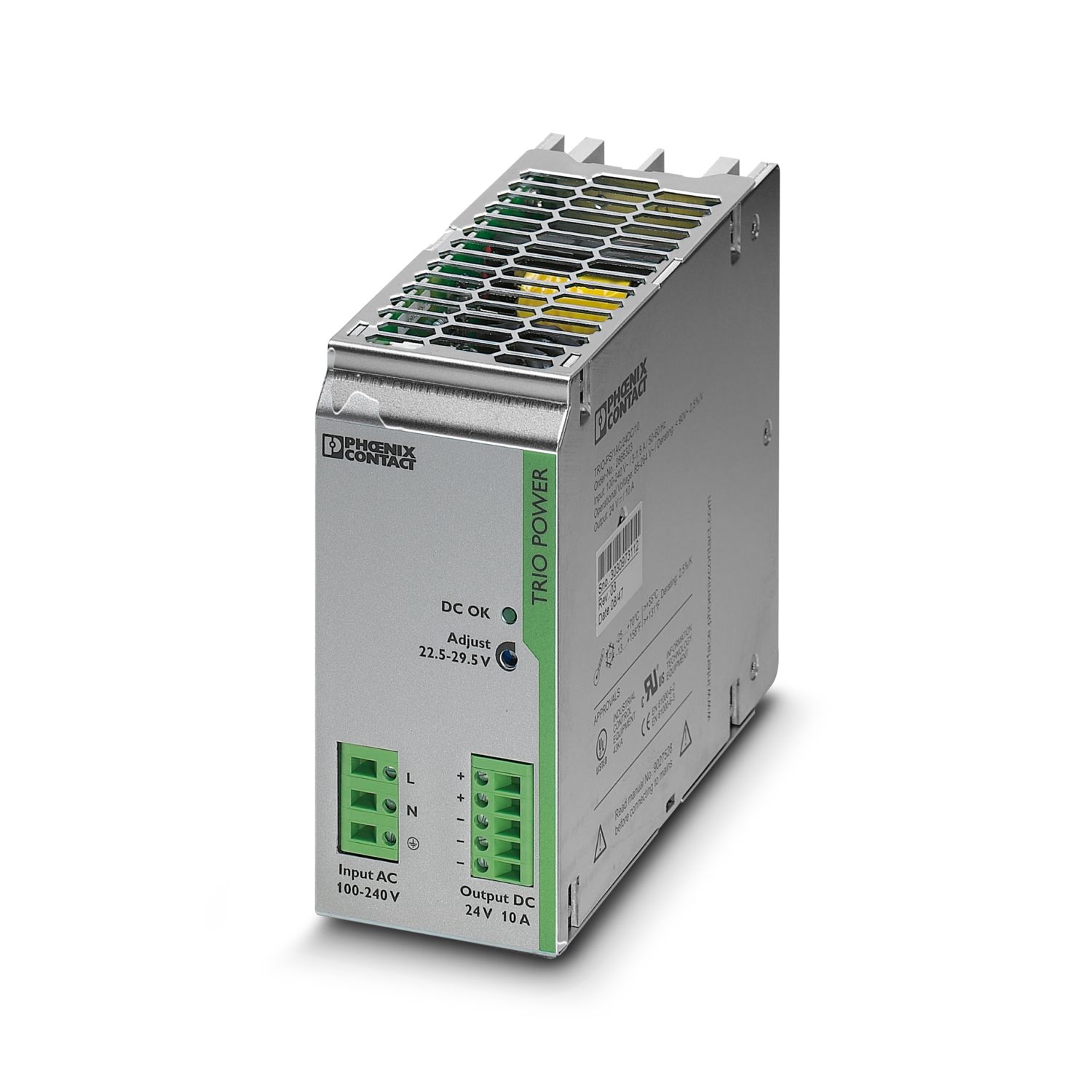 TRIO-PS/1AC/24DC/10 - 電源 - 2866323 | Phoenix Contact TRIO-PS/1AC/24DC/10 - 電源 - 2866323 | Phoenix Contact