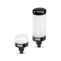 Signal lights in the form of small points and towers