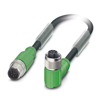 SAC-8P-M12MS/ 1,5-PUR/M12FR SH - Sensor/actuator cable