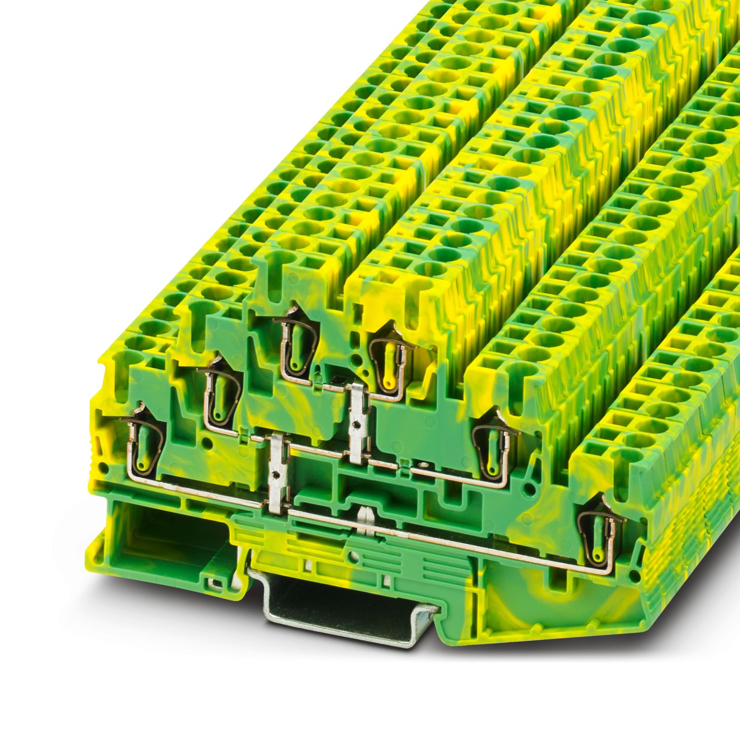 ST 2,5-3PE - Spring-cage protective conductor terminal block ST 2,5-3PE - Spring-cage protective conductor terminal block