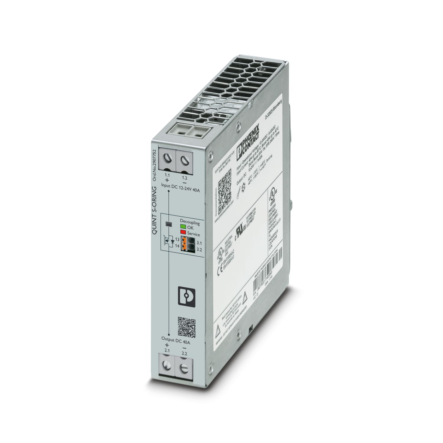 QUINT4-S-ORING/12-24DC/1X40 - Redundancy module - 2907752 QUINT4-S-ORING/12-24DC/1X40 - Redundancy module - 2907752