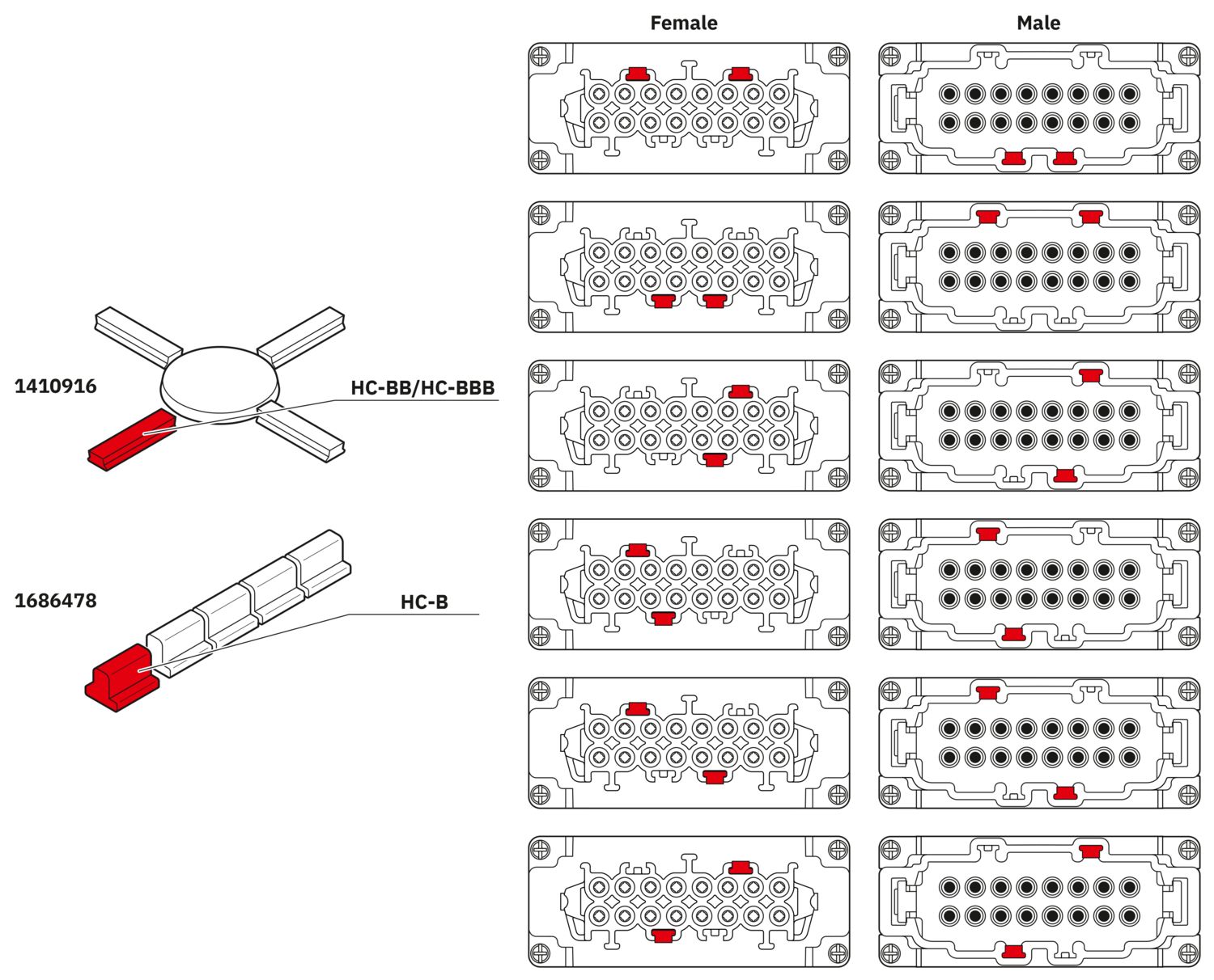 HC-BB46-I-PT-F - Contact insert - 1014423 | Phoenix Contact