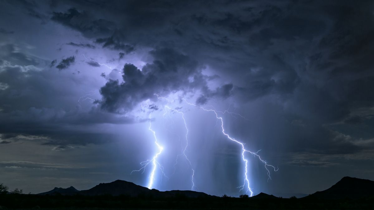 Thunderstorm with lightning