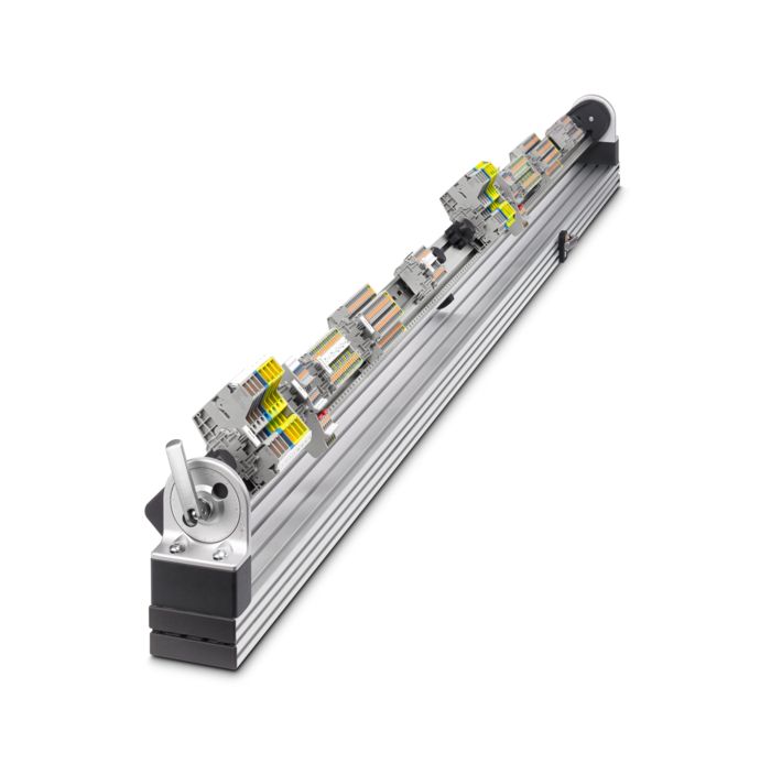 DIN RAIL FIXTURE mounting device for terminal strip production