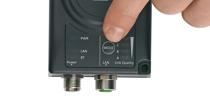Mode button on a WLAN EPA
