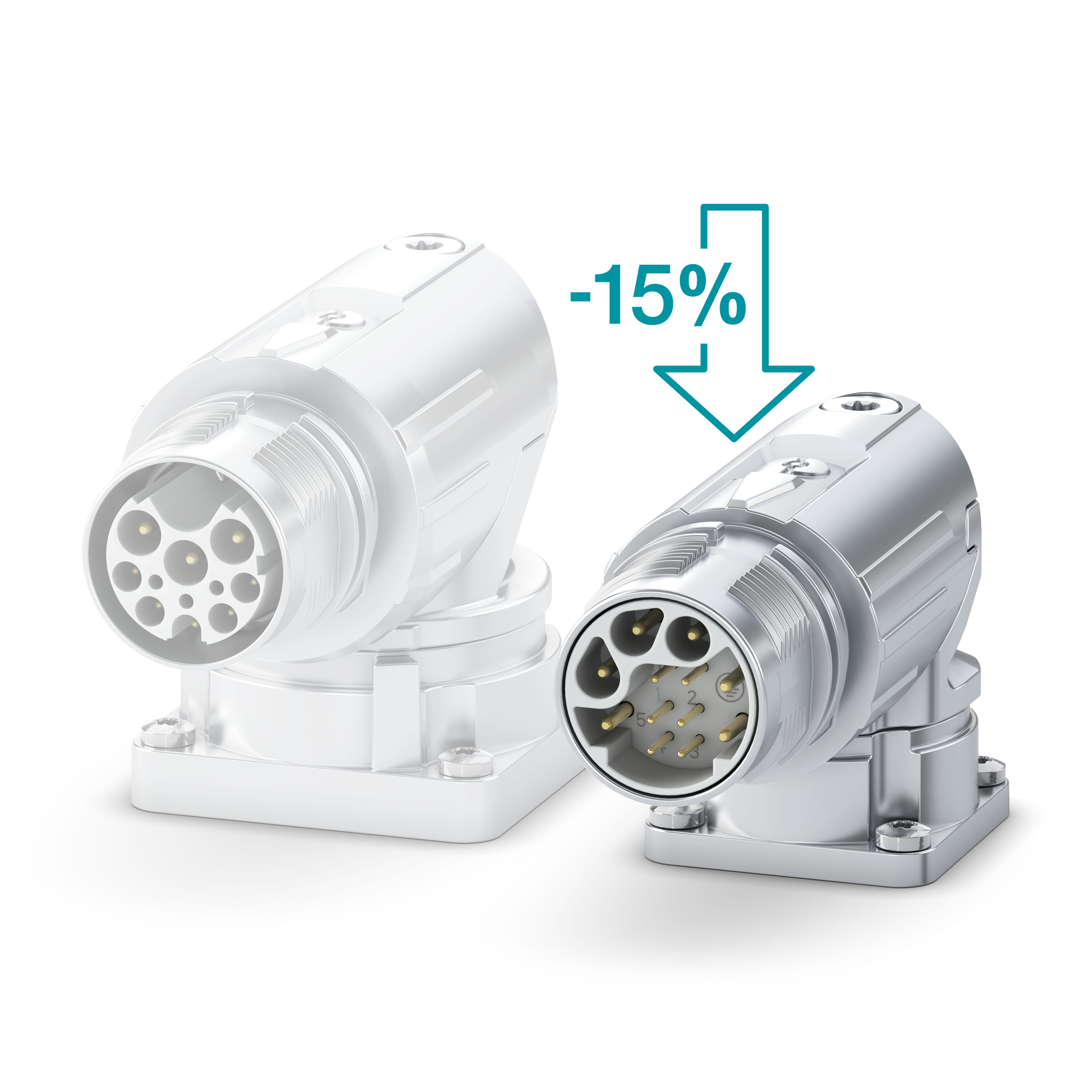 Saves space inside the device: reduced installed height compared to the standard M17