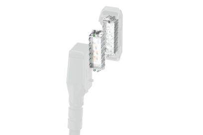 Module carrier frame with click-in latching