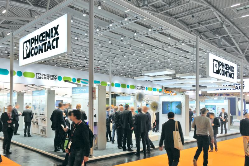 Phoenix&nbsp;Contact booth at The&nbsp;smarter&nbsp;E&nbsp;Europe in Munich