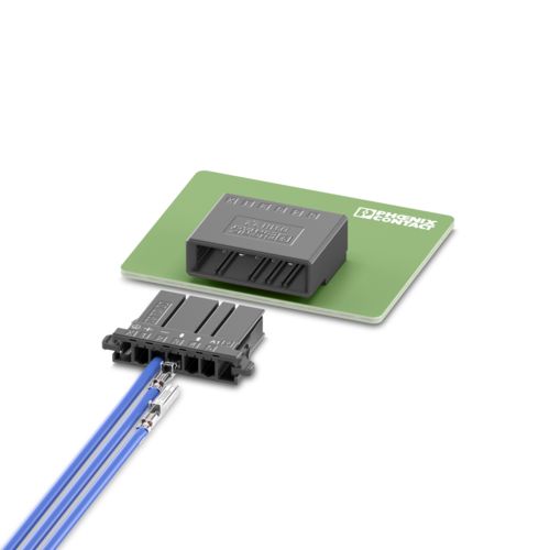 Conectores para placa de circuito impreso con conexión crimpada