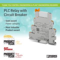 PLC-INTERFACE relay with circuit breaker and award logos
