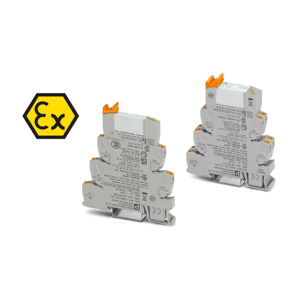 Moduli relè per la zona Ex con logo Ex