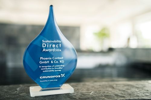 Presentation of the Sustainability Direct Award from Grundfos