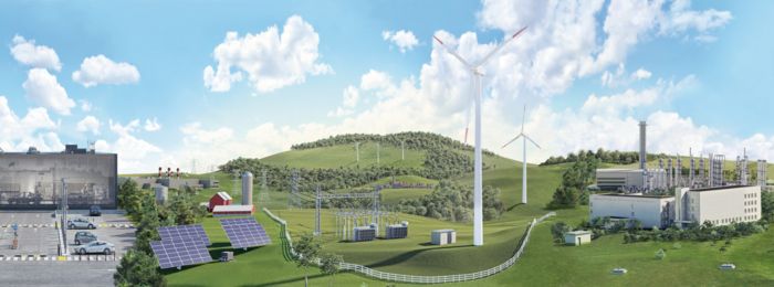 Carte d'images interactive : une présentation des différents domaines d'application de 5G : infrastructure, énergie, automatisation des usines et des processus