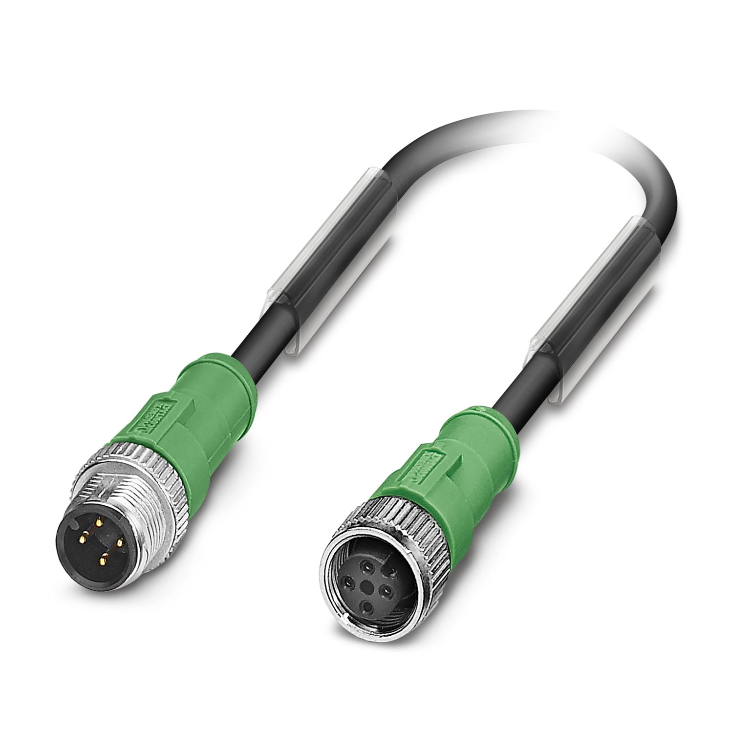 SAC-4P-M12MS/ 3,0-PUR/M12FS - センサ/アクチュエータケーブル SAC-4P-M12MS/ 3,0-PUR/M12FS - センサ/アクチュエータケーブル