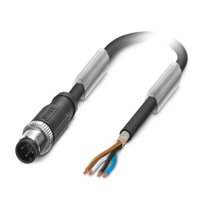 SAC-4P-M12MS/1,0-PUR SH BK OBS - Sensor/actuator cable - 1424190 