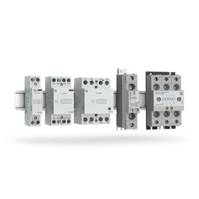 Contactor and power relay on the DIN rail