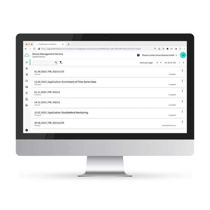 Complemento DMS&nbsp;Advanced – Historial de actualizaciones de firmware – Visión general