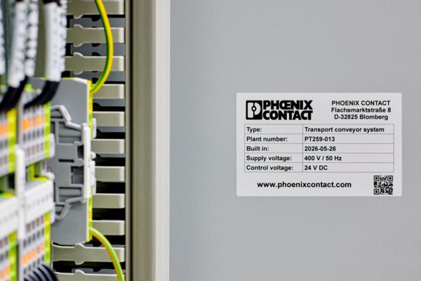 Prepunched adhesive label for rating plates