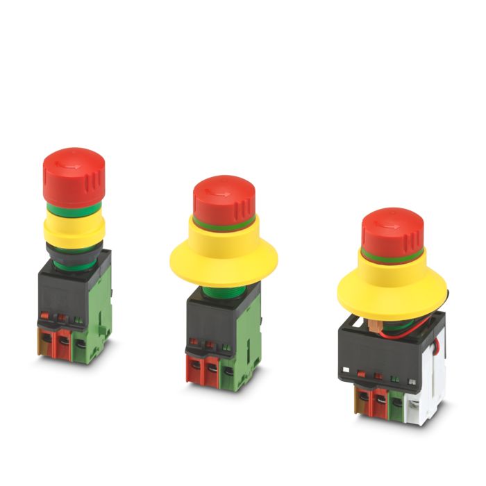 Possibilidades de combinação da paragem de emergência modular