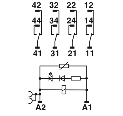 继电器模块-RIF-2-RPT-LV-120AC/4X21