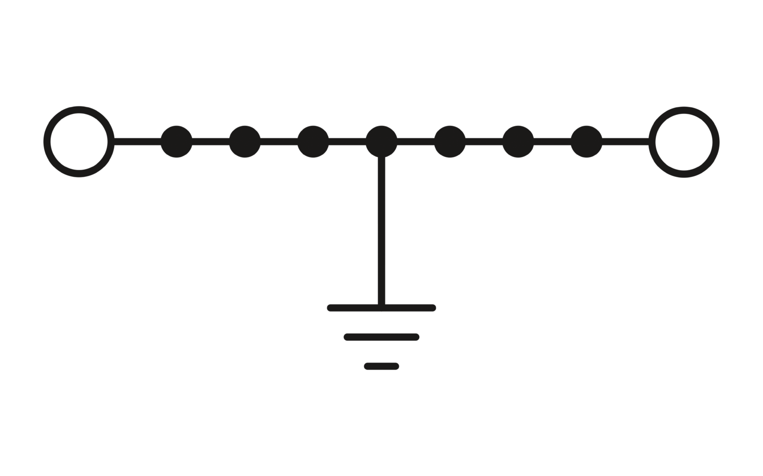 Terminal 9 Lug, 2 Common GND Horizontal Phenolic Terminal