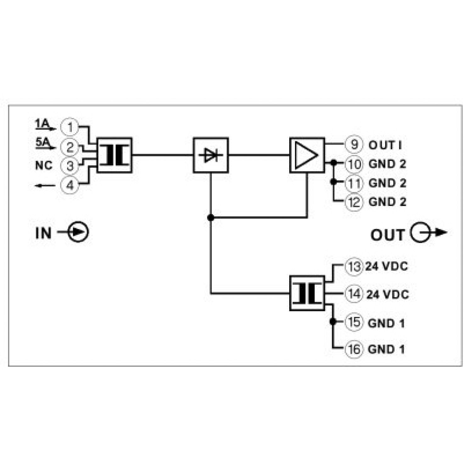 Devre diyagramı Akım dönüştürücüler MCR-SL-S-1/5-I-DCI-230