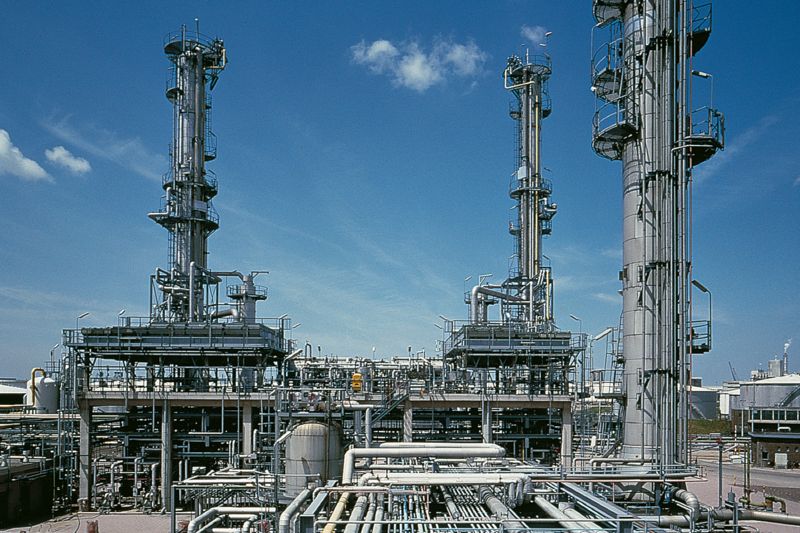 Blick auf Industrieanlage