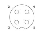 Şematik diyagram Konnektör SACC-M12FS-4QO-0,75-M