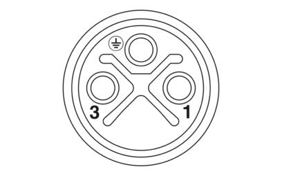 设备连接器 板后安装-SACC-DSI-M12FSS-3P-M16/0,5 PE