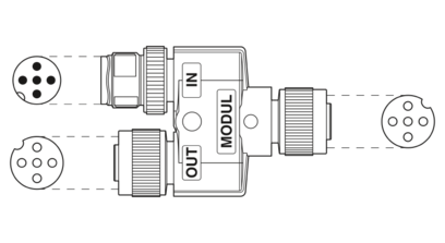 Y型分配器-SAC-5P-M12YF/M12FS-M12MS VP