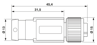 传感器/执行器电缆-SAC-5P-M12MS/20,0-PUR/M12FS SH